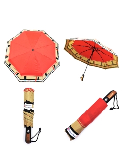 Plaid Check  Automatic Umbrella BU503 RED